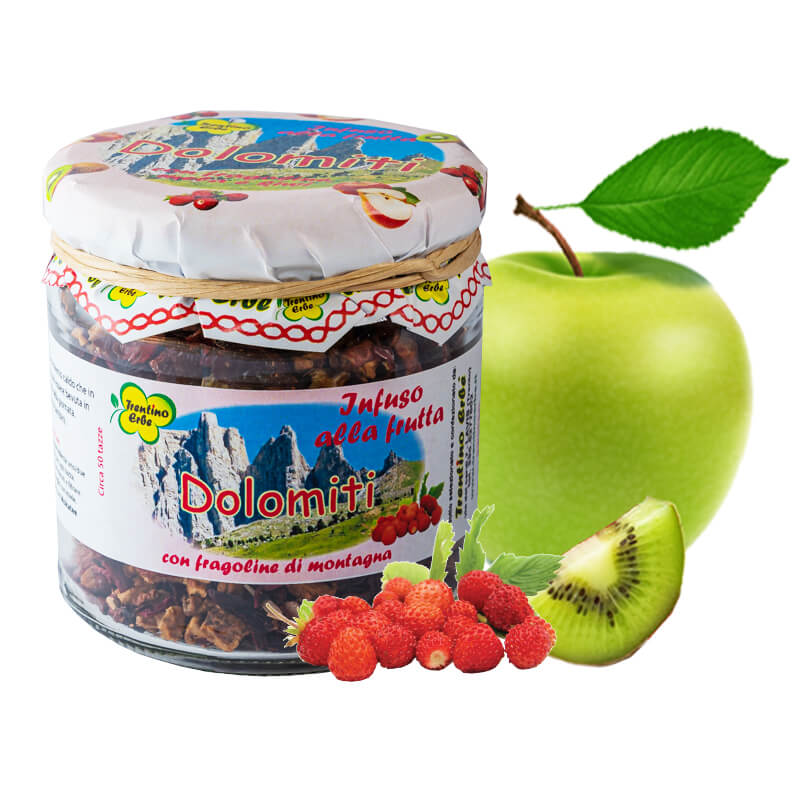 dolomiti-trentino-erbe Vendita online Infuso con Fragoline di Montagna e Kiwi