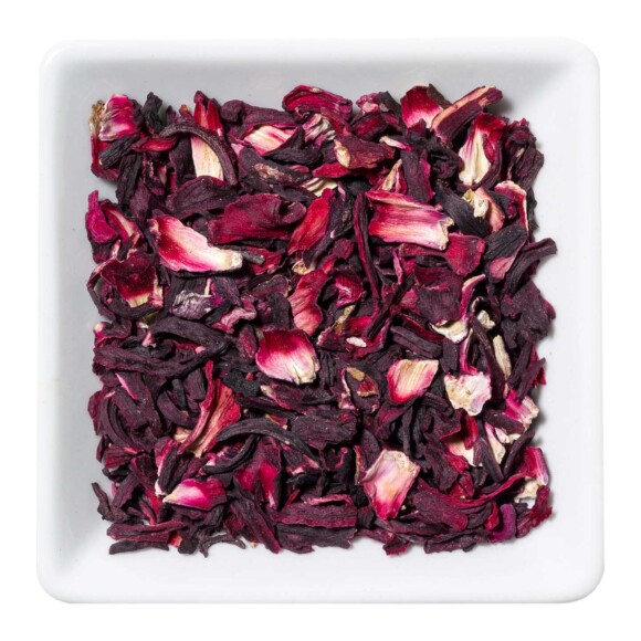 infuso di colore rosso intenso grazie al pigmento naturale contenuti nei petali dell'ibisco. Ricco di vitamina C è un'ottimo antinfluenzale