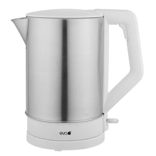 Bollitore bianco in acciaio inox da 1,5l Capacità: 1,5l Potenza: 2200w Colore: bianco e acciaio Materiale: Plastica e acciaio inox Marca: Eva